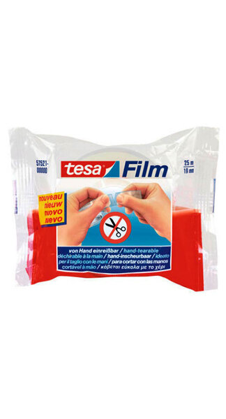 CINTA ADHESIVA SIN TIJERA 25X19 EN BOLSA -CAJA 24