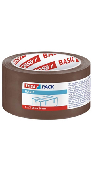 CINTA EMBALAR 50X66M MARRON BASIC-PACK 6-CAJA 36U-TESA