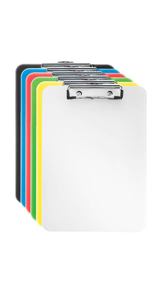 TABLERO PINZA SUPERIOR A4 METAL COLORES SURTIDOS-CAJA 10U
