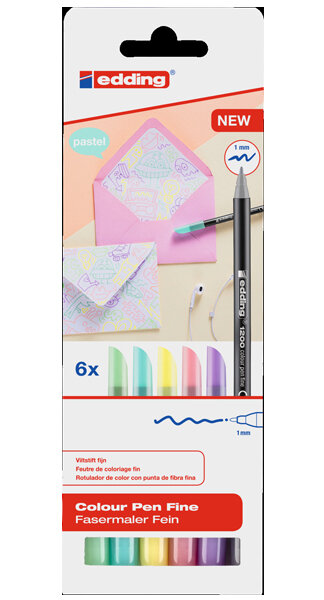 BLISTER ROTU EDDING 1200 PASTEL SURTIDOS-6U BLISTER