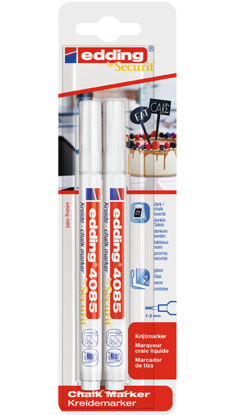 ROTU TIZA LIQUIDA ORO/PLATA EDDING 4085 2U BLISTER (P.FINA)