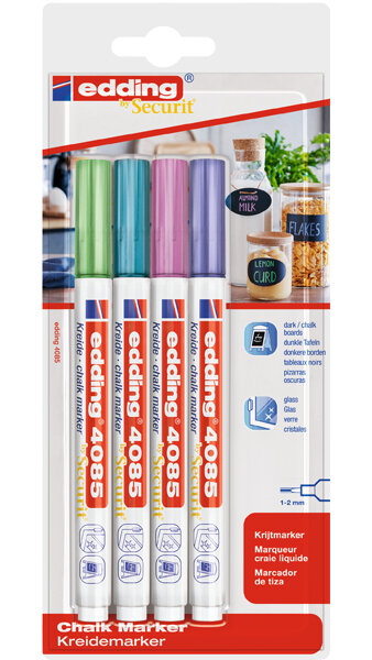 ROTU TIZA LIQUIDA METALICOS EDDING 4085 4U BLISTER (P.FINA)