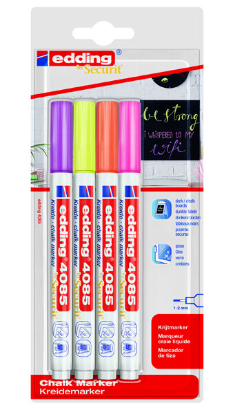 ROTU TIZA LIQUIDA C. NEON EDDING 4085 4U BLISTER (P.FINA)
