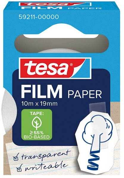 CINTA ADHESIVA PAPEL 19X33M 8U TORRE TESAFILM