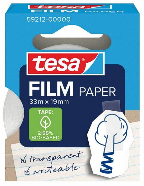 CINTA ADHESIVA PAPEL 19X33M 8U TORRE TESAFILM