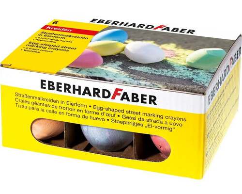 TIZAS GRUESAS SUELO FORMA HUEVO 6U CAJA EBERHARD FABER