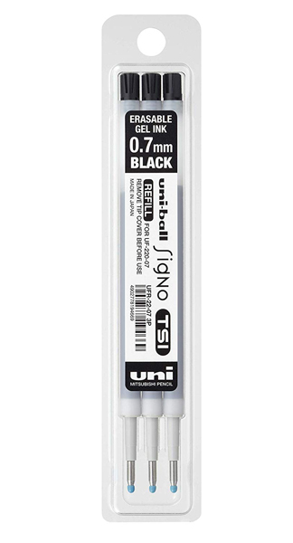 RECAMBIO BOLI SIGNO TSI NEGRO GEL 07MM 3U BOLSA