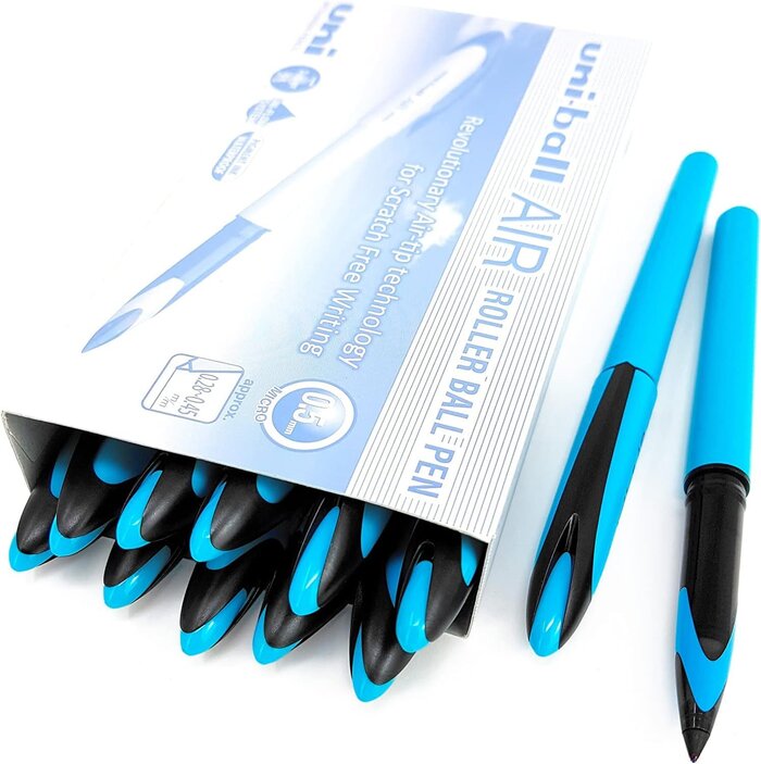 BOLI AIR MICRO 05MM AZUL CIELO(TINTA NEGRA) CAJA 12U UBA-18