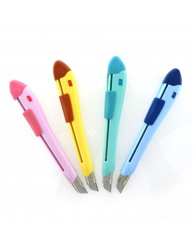 CUTTER 9 MM ERGO EASE BLISTER COLORES SURTIDOS