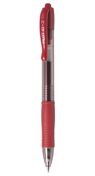 BOLI PILOT G2 07 ROJO - CAJA 12