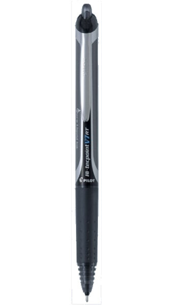 BOLI PILOT V7 RETRACTIL NEGRO RT HI-TECPOINT - CAJA 12U