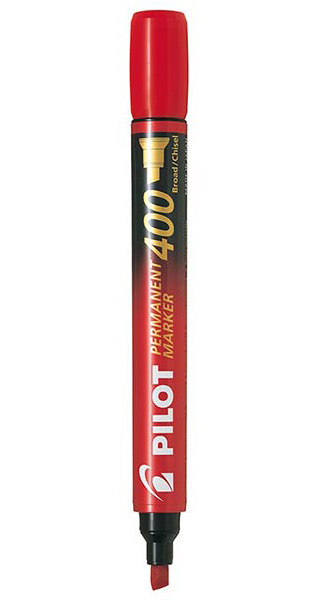 ROTU PERMANENTE ROJO - CAJA 12U (PUNTA BISELADA)