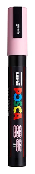 ROTU POSCA PC5M ROSA CLARO - CAJA 6 ( PC-5M51 )