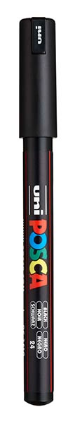 ROTU POSCA PC1MR NEGRO - CAJA 6 ( PC-1MR24 )