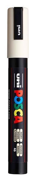 ROTU POSCA PC5M MARFIL - CAJA 6