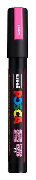 ROTU POSCA PC5M FLUOR ROSA - CAJA 6