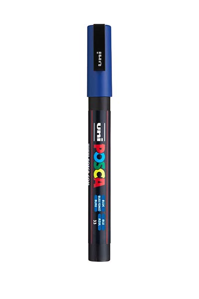 ROTU POSCA PC3M AZUL - CAJA 6 ( PC-3M33 )