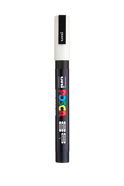 ROTU POSCA PC3M BLANCO - CAJA 6