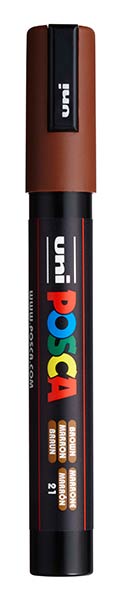 ROTU POSCA PC5M MARRON - CAJA 6 ( PC-5M21 )