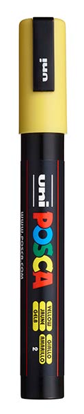 ROTU POSCA PC5M AMARILLO - CAJA 6 ( PC-5M2 )