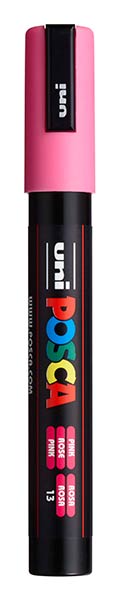 ROTU POSCA PC5M ROSA - CAJA 6 ( PC-5M13 )