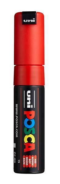 ROTU POSCA PC8K ROJO - CAJA 6