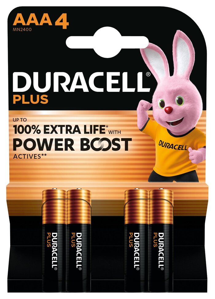 PILA LR03 DURACELL PLUS POWER BOOST-4U BLISTER-CAJA 10U AAA