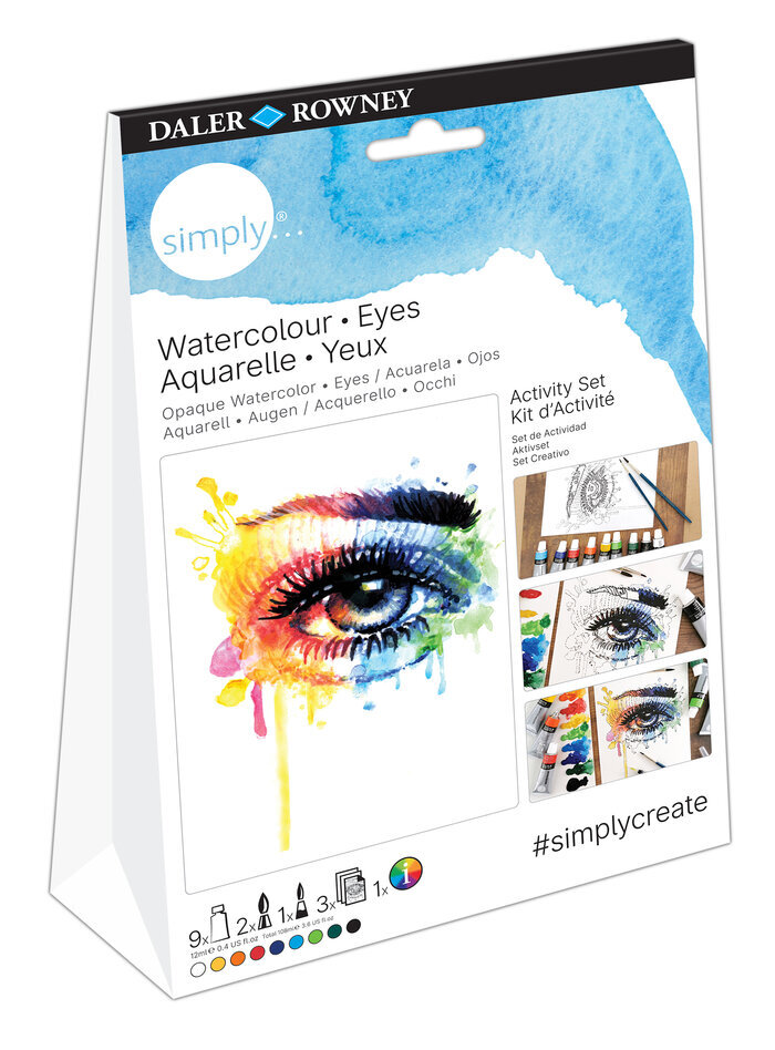 SET ACUARELA EN TUBO DALER ROWNEY SIMPLY ACTIVITY 15 PIEZAS