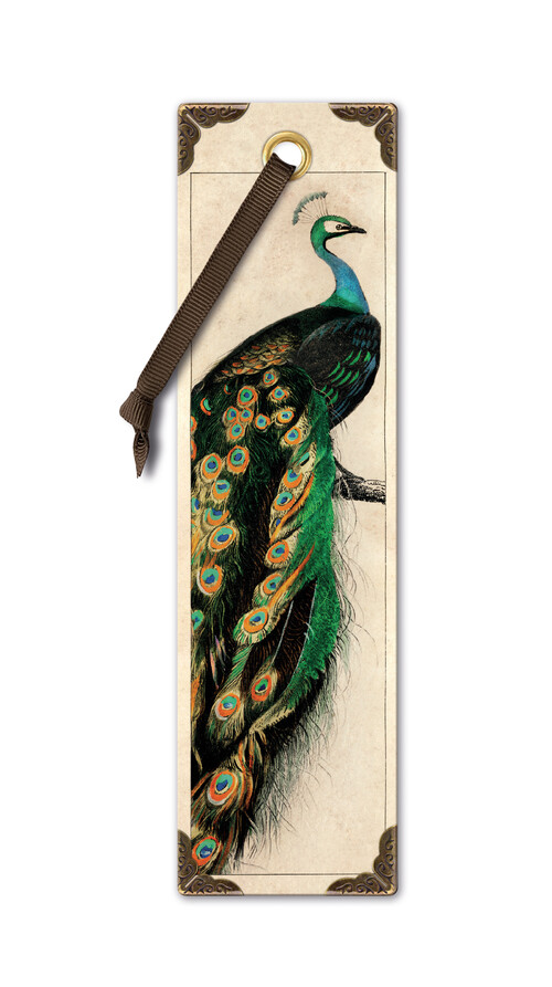 MARCAPAGINAS VINTAGE PAVO REAL