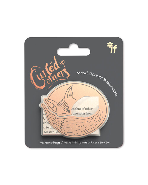 MARCAPAGINAS ESQUINA METALICO ZORRO DORADO