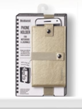 FUNDA PARA MOVIL BOOKAROO C/GOMA DORADO