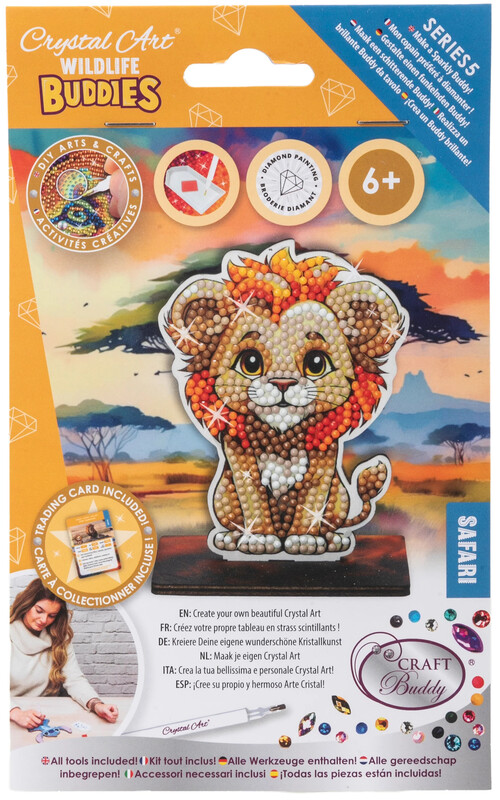 KIT CREATIVO LEON CRYSTAL ART WILDLIFE BUDDIES