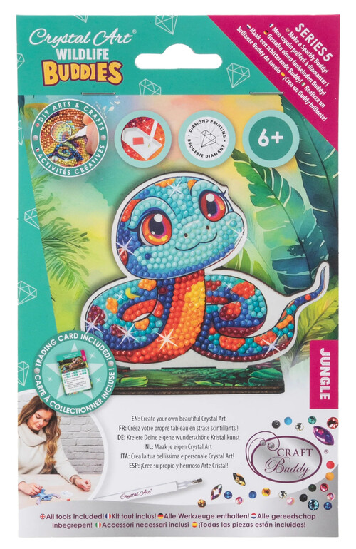 KIT CREATIVO SERPIENTE CRYSTAL ART WILDLIFE BUDDIES
