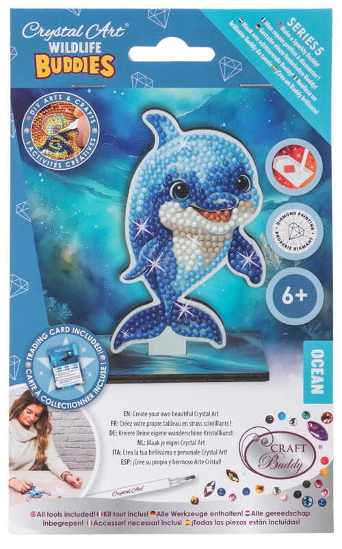 KIT CREATIVO DELFIN CRYSTAL ART WILDLIFE BUDDIES