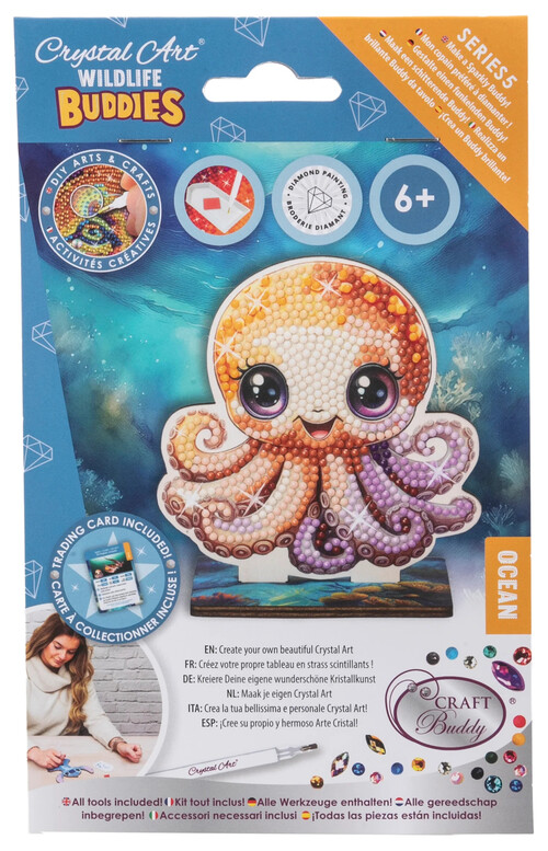 KIT CREATIVO PULPO CRYSTAL ART WILDLIFE BUDDIES