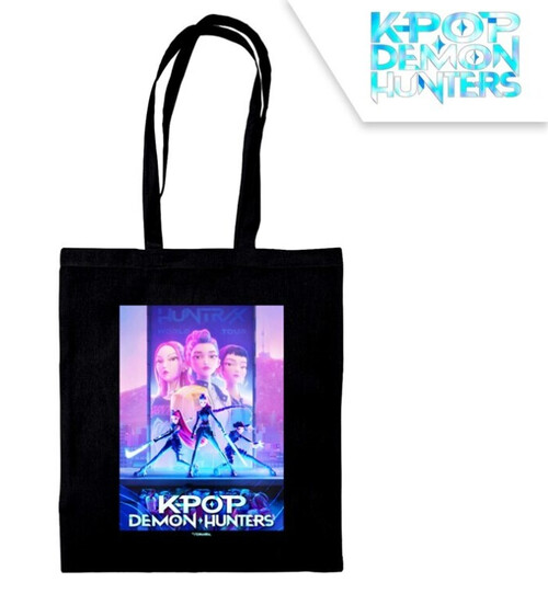 TOTE BAG ALGODON NEGRA K-POP DEMON HUNTERS