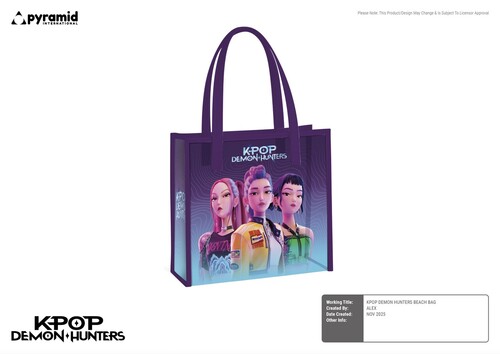 BOLSO TOTE BAG PVC K-POP DEMON HUNTERS 32X28X14CM