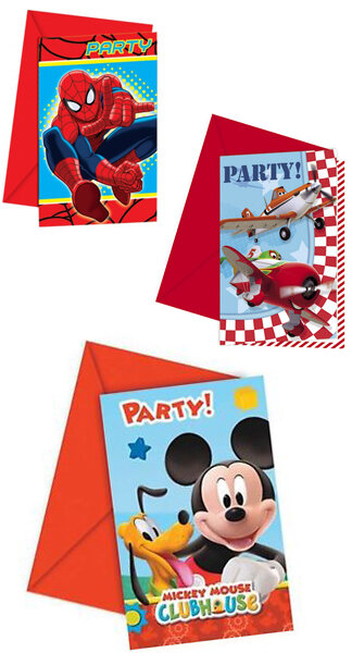 PACK 6 INVITACIONES C/SOBRE STAR WARS REBELS