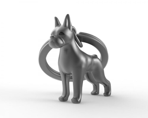 LLAVERO METALICO PERRO BOXER NEGRO METALMORPHOSE