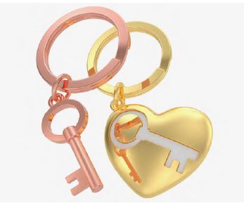 LLAVERO METALICO BOTELLA DE VINO Y COPA METALMORPHOSE