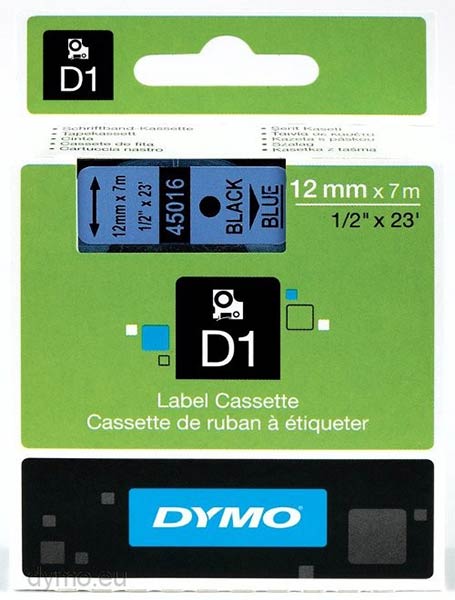 CINTA DYMO MARCAR ROPA 12X2 NEGRO/BLANCO
