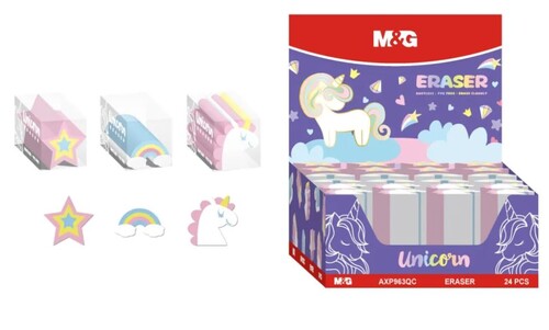 GOMA DE BORRAR UNICORNIO 3 MODELOS - EXP. 24U