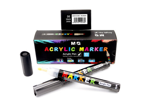 ROTU PINTURA ACRILICA NEGRO 30 S900 - CAJA 6