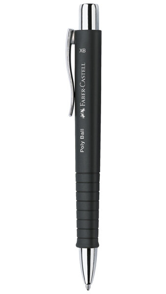 BOLI FABER NEGRO POLY BALL TRAZO XB TINTA AZUL