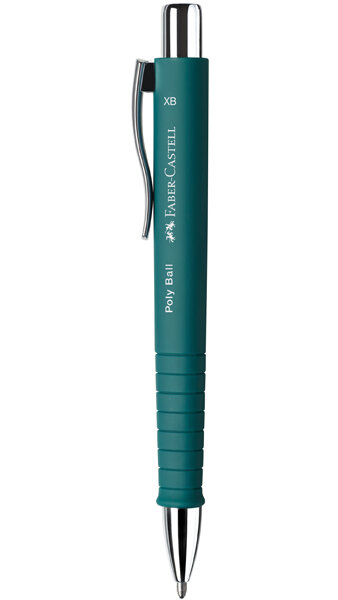 BOLI FABER VERDE ESMERALDA POLY BALL TRAZO XB TINTA AZUL