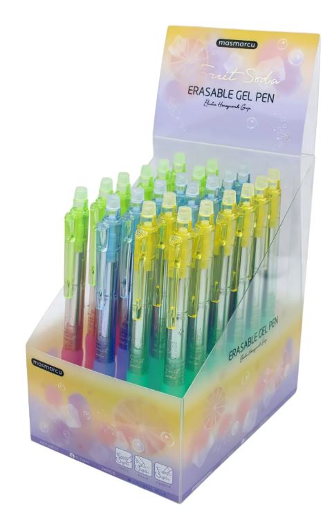 BOLI BORRABLE RETRACTIL 07MM AZUL REFRESCO FRUTAS - EXP.24U
