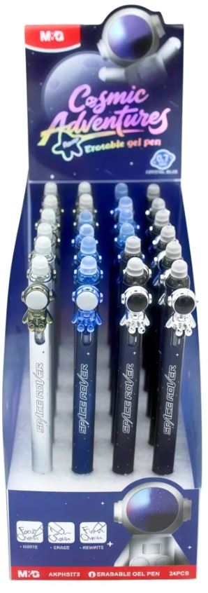 BOLI BORRABLE RETRACTIL 07MM AZUL ASTRONAUTA - EXP. 24U