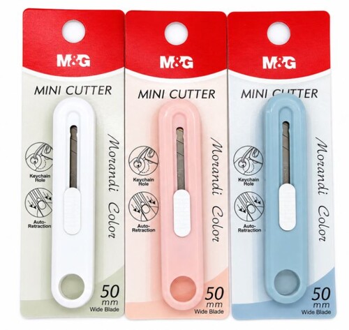 CUTTER RETRACTIL MINI PASTEL 3 COLORES - EXP. 24U