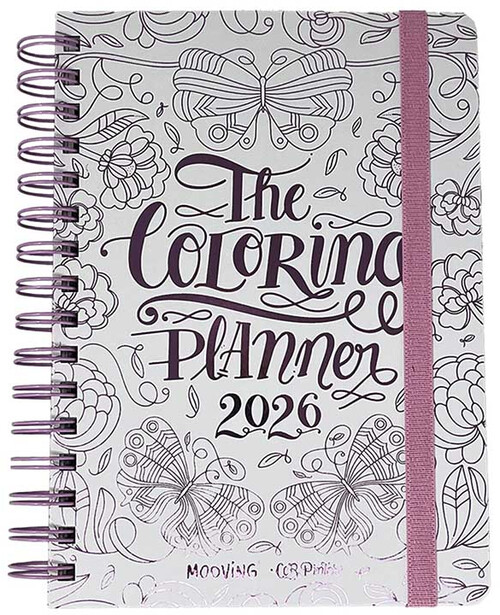 AGENDA A�O 2026 ESPIRAL 15X21CM SV COLORING BY CAR PINTOS