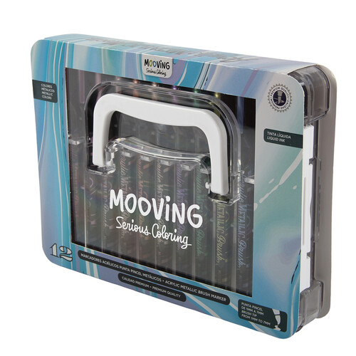 MALETIN 12 ROTU ACRILICO METALIZADOS PUNTA PINCEL